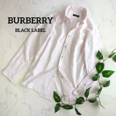 BURBERRY 長袖シャツ ピンク ボタンダウン ノバチェック柄