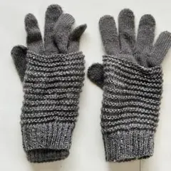 手袋　フランス　レディース　グレー