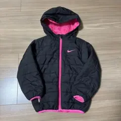 Nike フード付きダウンコート 104-110cm 黒/ピンク