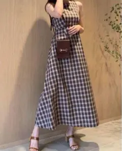 【美品】SNIDEL バックオープンフレアワンピース