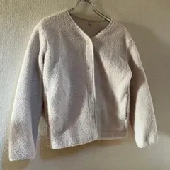 美品『UNIQLO』ユニクロ ボアフリース(S)レディース ホワイト 白