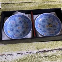 有田焼 小皿 5枚セット 花柄 和食器 光峰作　白と藍