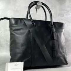 極美品 コーチ レキシントン 2way トートバッグ ビジネスバッグ レザー 黒のサムネイル