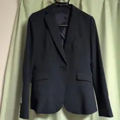 ダークネイビー チェック柄 テーラードジャケット