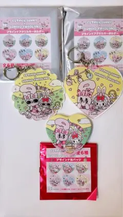 【新品】サンリオピューロランド エスターバニー アクリルキーホルダー 缶バッジ