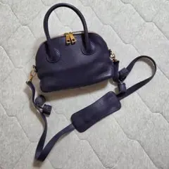 MAISON DE REEFUR　レザーミニボストンバッグ　2way　パープル