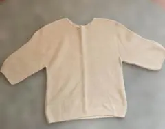 ユニクロ 3Dコットンボリュームスリーブ セーター 七分袖 S