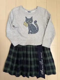 ANNA SUI mini 猫プリント ワンピース 120