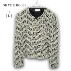【SHATLE HOUSE】長袖ジャケット L 黒・ブラック ベージュ 3525