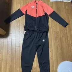バタフライ 卓球ジャージ オレンジ/ブラック