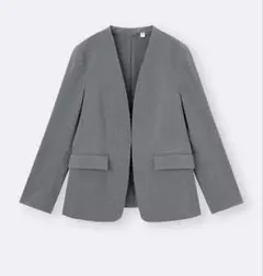 【週末お値下げ】GU ウォッシャブルノーカラージャケット