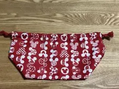 【未使用】　東京ディズニーリゾート　和柄　赤　ミッキー柄　巾着