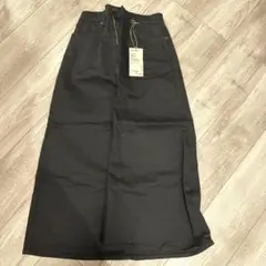 無印良品　Aラインスカート　黒のサムネイル