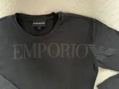 メンズ　Emporio Armani ブラック 長袖カットソー Lのサムネイル