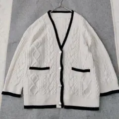 GALLARDAGALANTE ケーブルニットカーディガン　ケーブル編み