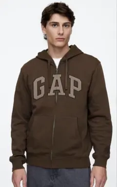 リラックス GAPロゴ ジップアップパーカー