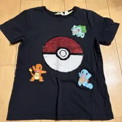 120 H&M ポケモン Tシャツ 黒