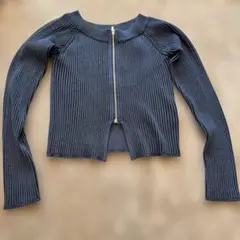 SENSE OF PLACE リブ編み　長袖カーディガン