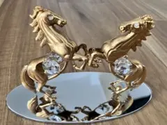 ★スワロフスキー　オブジェ　置物　縁起物　跳ね馬　クリスタル