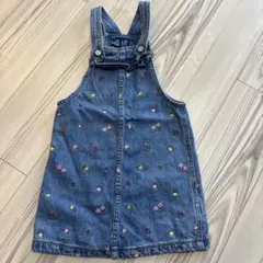 GAP デニム花柄ジャンバースカート