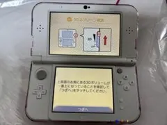 ニンテンドーnew3DS LL ホワイト×ピンク 箱無し ソフト付き