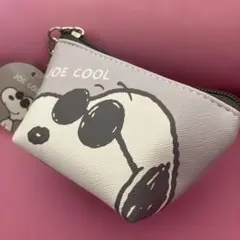 スヌーピー　ジョークール　ミニポーチ　パープル