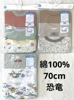 4r3158 恐竜　肌着　新品未開封　70cm 定価以下　9枚セット