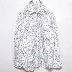 【美品】ポールスミス　長袖シャツ　現行タグ　総小花柄　白系　XL　大きいサイズ