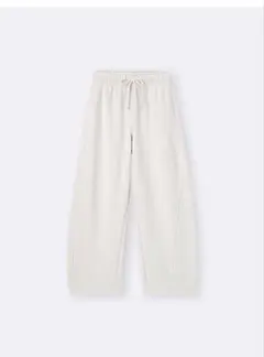 新品未使用GU スウェットバレルレッグパンツ　ホワイト　M ジーユー　gu