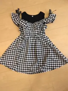 ギンガムチェック 半袖ワンピース 130