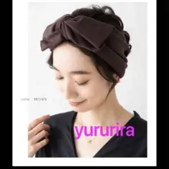 yururira ブラウンヘアバンド ターバンのサムネイル