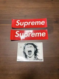 supreme akira ステッカー1枚　＋ロゴステッカー2枚