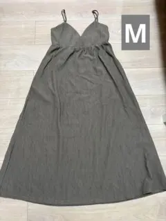 キャミワンピース ブラウン ロング丈