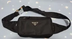 美品✨PRADA プラダ NERO 三角ロゴ ボディバッグ テスートナイロン 黒 PRADA（プラダ） 極 美品 三角ロゴ プレート 金具 テスート ナイロン
