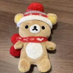 リラックマ ぬいぐるみ マスコット 冬 ニット帽 マフラー