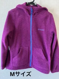 Columbia フリースジャケット パーカー　パープル　Mサイズ