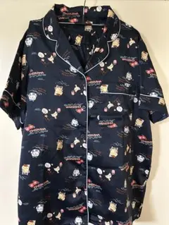 【GU】ちいかわ　サテンパジャマ　M ネイビー