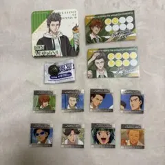 新テニスの王子様 山吹 ショッピングカード シール 校章ボタン風キーホルダー