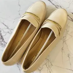 【匿名配送】　HARUTA JUZE VIS ベージュ ピンク　ローファー　新品