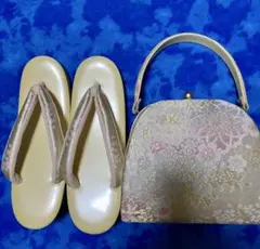 和装履物とハンドバッグセット　振袖　草履　バッグ