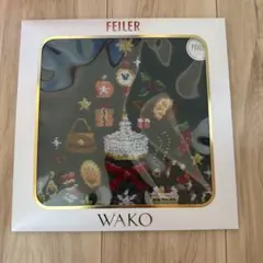 【新品未使用】即完売　和光　フェイラー　コラボ　クリスマスハンカチ　WAKO 緑