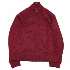 プーマ フルジップ ベロア調 トラックジャケット ロゴ刺繍 リブ w23①