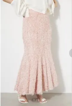 rienda ピンク フレアスカート