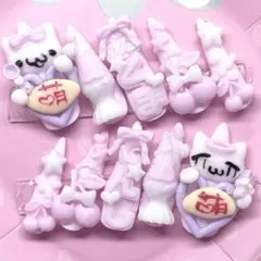地雷系 量産型 姫系 ハンドメイド ネイルチップ 平成女児