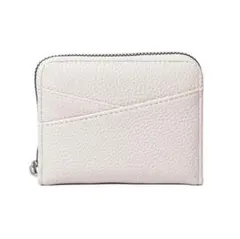 レザーラウンドファスナー財布（ホワイト）ウォレットサイフカードケースカード009