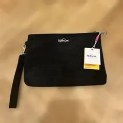 【新品】Kipling ポーチ ブラック リストストラップ付きのサムネイル