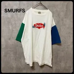 # SMURFS スマーフ クレイジーパターンビッグTシャツ トップス
