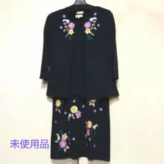 未使用品 トマツプティック リボン 花刺繍 セットアップ