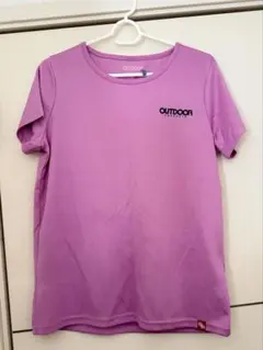 OUTDOOR Tシャツ 半袖カットソー　ピンク 半袖 シンプル 無地 ロゴのサムネイル
