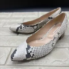 【良品】ファビオルスコーニ ポインテッドトゥ チャンキーヒール 36.5